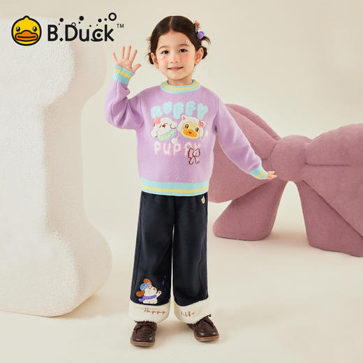 【加绒】B.Duck小黄鸭童装冬季休闲长裤90-130 FF5672050 商品图1