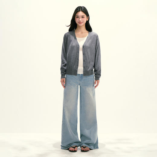 Ariseism 美式复古设计感长袖针织衫女秋季新款上衣 商品图3