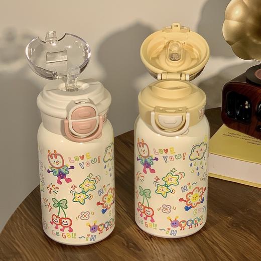 新款水杯保冷便携保温杯 ins女生高颜值双饮316不锈钢大容量学生杯，316不锈钢双饮设计，ins风少女必备💖大容量轻便随行 商品图0