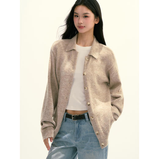 Ariseism 美式复古设计感宽松毛衣外套女秋季新款上衣 商品图0