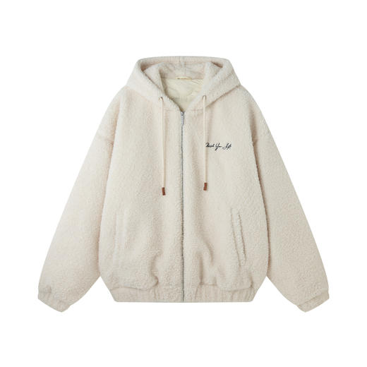 BJHG不计后果羊羔绒棉服男款秋冬季90白鸭绒棉袄羽绒服连帽外套女 商品图4