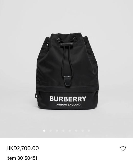 bur巴宝莉尼龙抽绳水桶包 商品图1