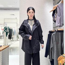 2楼素然防泼水梭织格子带帽外套2650