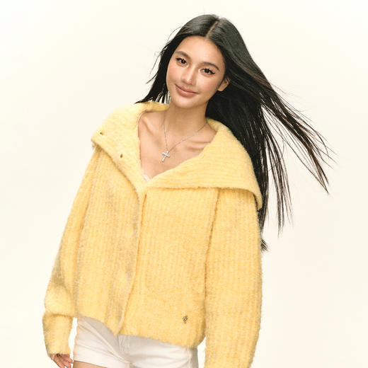 Ariseism 美式复古设计感宽松开衫毛衣外套女秋季新款上衣 商品图0