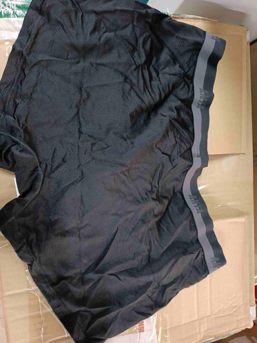 XY/安踏运动青年舒适男简约平角裤透气内裤透气黑192428977--1  基础黑色 商品图3