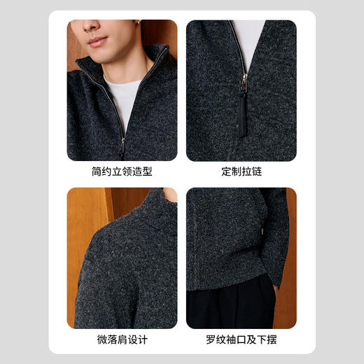 贝纳川秋季半开式立领套头毛衣ECT316005 商品图3