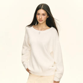 Ariseism 美式复古设计感圆领毛衣女秋季新款宽松上衣