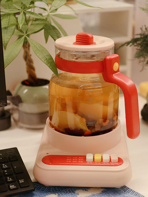 【养生壶】高硼硅加厚玻璃，0胶水0涂层  800W快煮➕超静音，加热不扰人 分离设计+光滑壶身，冲洗更方便 商品图0