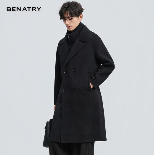贝纳川冬季假两件100%棉羊毛大衣ECT428003 商品图5