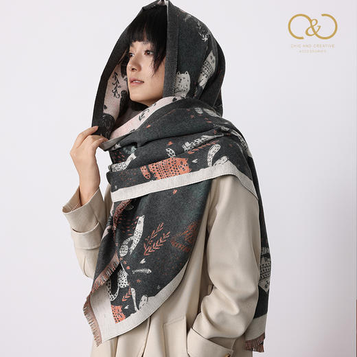 2025重磅 C&C明星款围巾  C&C轻奢款羊毛/羊羔绒系列围巾/双面羊毛系列    重工三打工艺  超软儒手感 商品图10