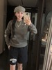 N&KLogo字母印花图案圆领套头长袖加绒款卫衣-FB1960（蕾姐上身白色M 灰色M 参考） 商品缩略图3