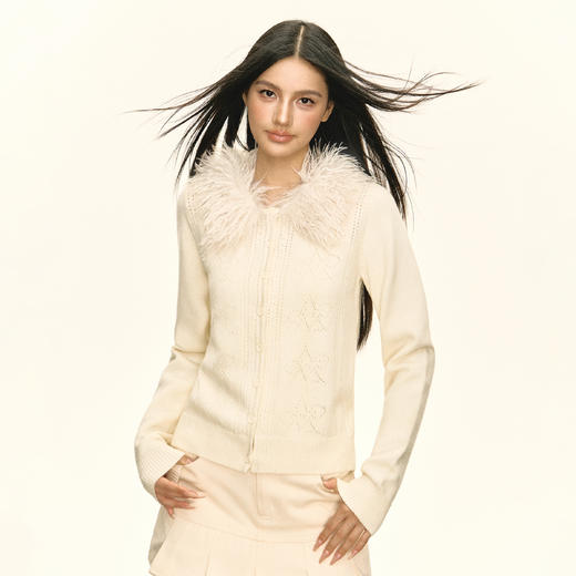 Ariseism 美式复古设计感开衫毛衣外套女秋季新款上衣 商品图0