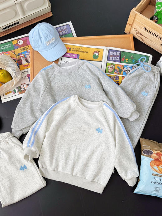 软糯糯的小狗刺绣卫衣套装 商品图2