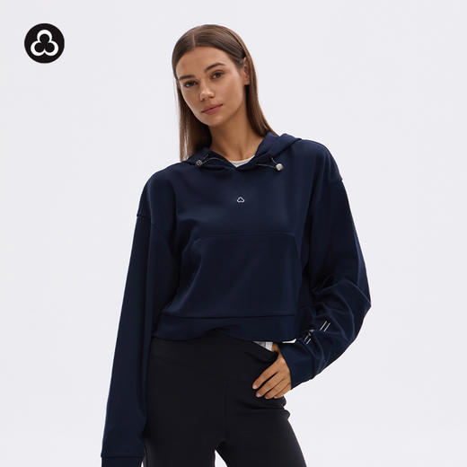 TITIKA花瓣短款带帽卫衣秋冬款女户外休闲长袖套头外套51227 商品图0