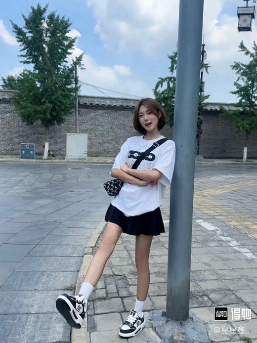 108-1 MLB情侣款厚底印花休闲运动鞋 商品图3