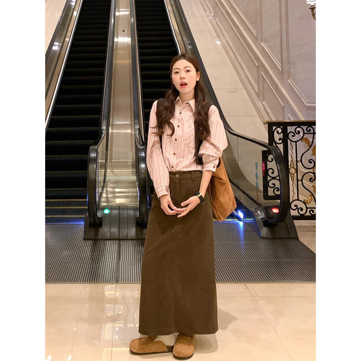 <曾小咸推荐>韩系粉色条纹衬衫 商品图4