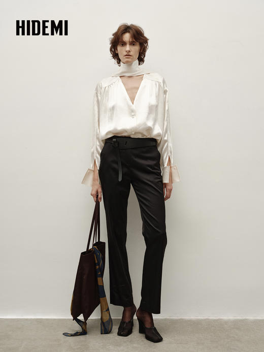 HIDEMI 进口意大利荔枝皮头层小牛皮手工加宽多种系法腰带 乌木棕 商品图4