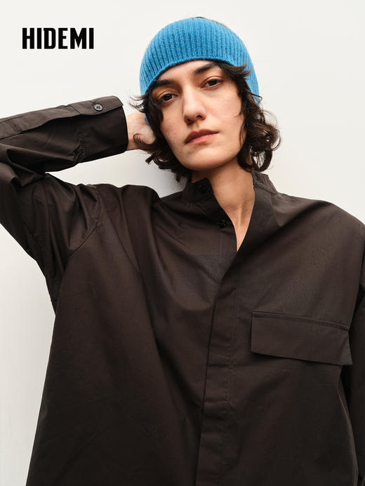 HIDEMI 进口澳洲美利奴羊毛坑条冷帽针织帽发带脖套 商品图7