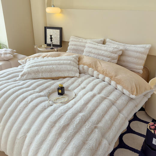 【品牌直发】加倍生活 加厚兔兔绒保暖四件套 兔兔绒牛奶绒加厚兔毛保暖四件套 商品图2