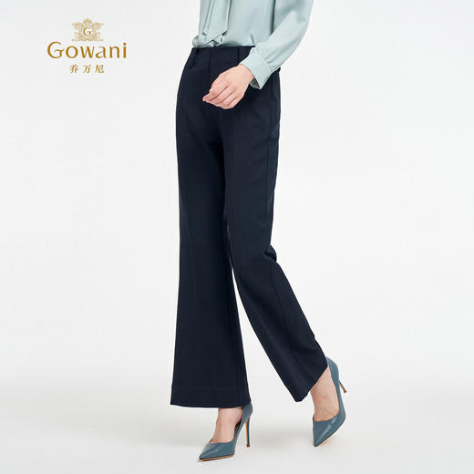 乔万尼2025冬新品修身通勤干练风微喇直筒裤ED4F725 商品图1