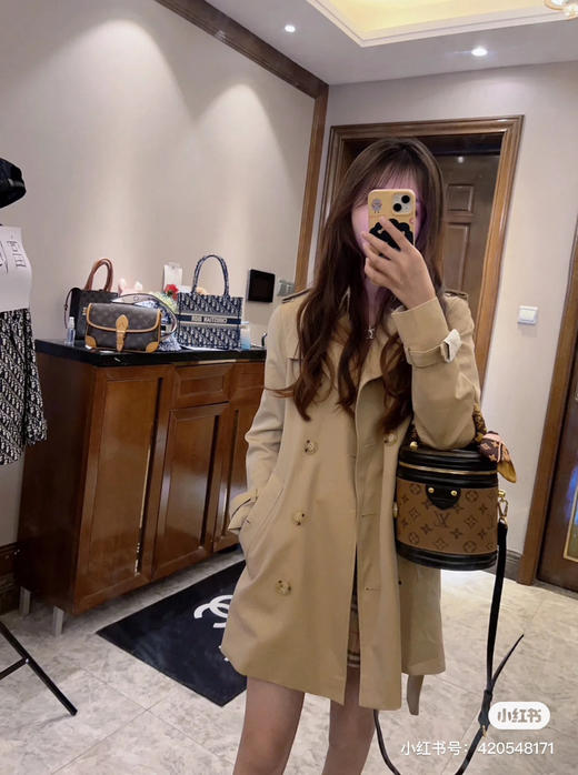 新版肯辛顿Heritage Trench女士短款风衣外套100806 商品图10