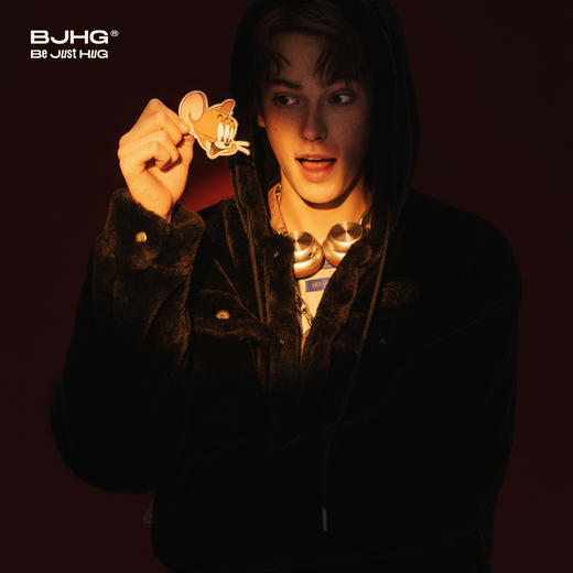 【猫和老鼠联名】BJHG不计后果外套配饰趣味设计感充棉皮魔术贴贴 商品图1