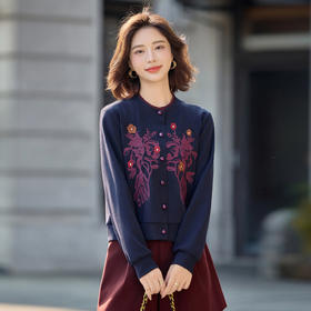 WZNHMEIQIN57092025年秋季新款时尚刺绣短款外套女