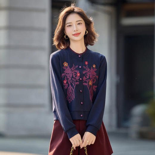 WZNHMEIQIN57092025年秋季新款时尚刺绣短款外套女 商品图0