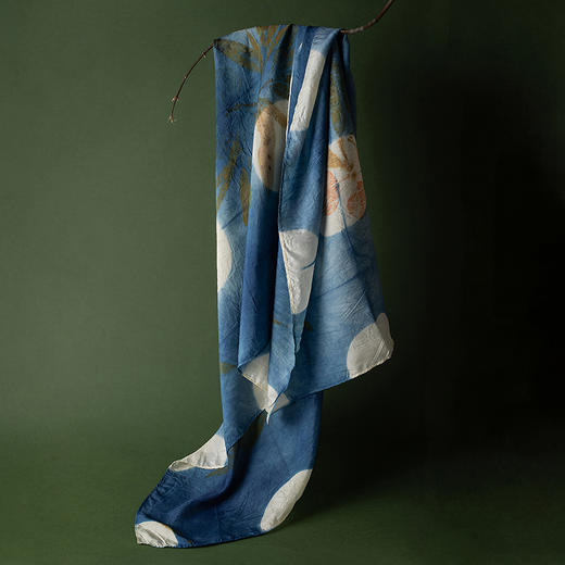 【林栖设计小店】【植物染】桑蚕丝方巾非遗手工草木染2026春季新款领巾女G2953248 商品图0