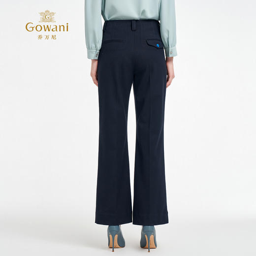 乔万尼2025冬新品修身通勤干练风微喇直筒裤ED4F725 商品图4