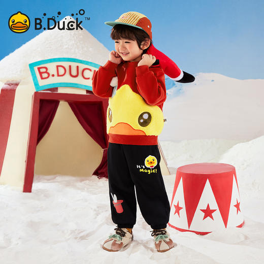 【抗菌加绒】B.Duck小黄鸭童装冬季针织长裤90-130 BF5673063 商品图1