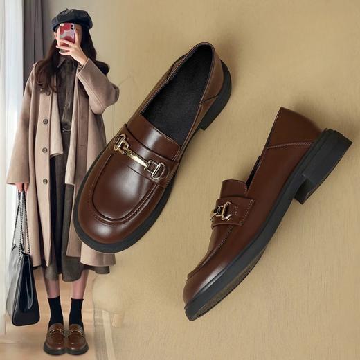 【鬼马少女】马衔扣乐福鞋丨巨软~一脚蹬复古英伦单鞋 商品图5