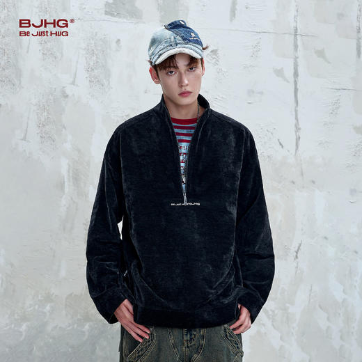 BJHG不计后果雪尼尔polo衫卫衣男款秋冬美式基础休闲打底衫上衣女 商品图2