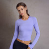 TITIKA云柔BRA仿生运动长袖T恤一体胸垫秋季修身休闲运动上衣11224 商品缩略图1