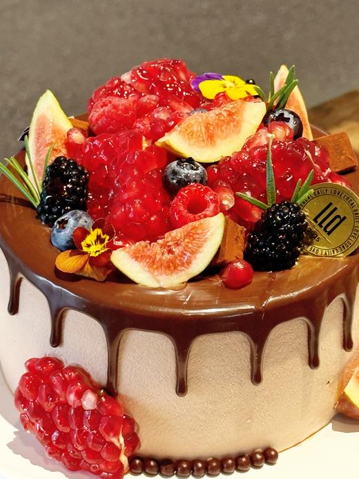 秋日红宝石 石榴无花果巧克力· 奶油蛋糕 商品图3
