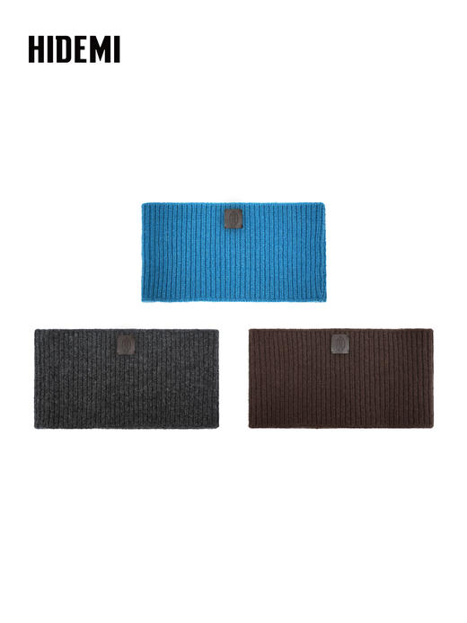 HIDEMI 进口澳洲美利奴羊毛坑条冷帽针织帽发带脖套 商品图8