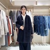 2楼素然粗花呢蓝布廓型大衣4650 商品缩略图0
