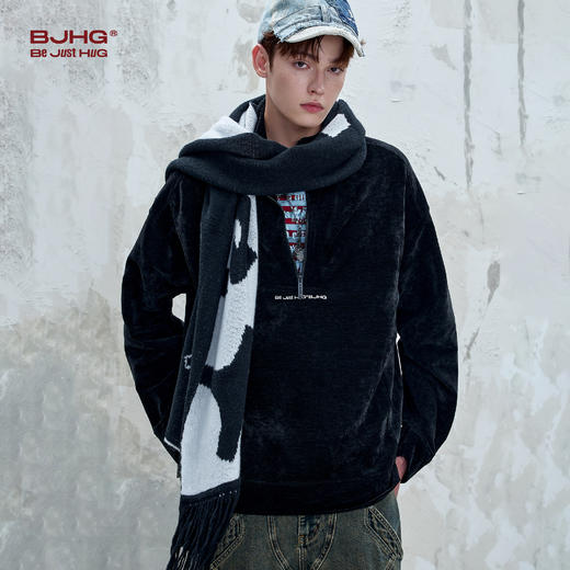 BJHG不计后果雪尼尔polo衫卫衣男款秋冬美式基础休闲打底衫上衣女 商品图1