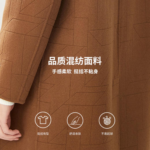 贝纳川冬季中长款羊毛大衣ECT328001 商品图3