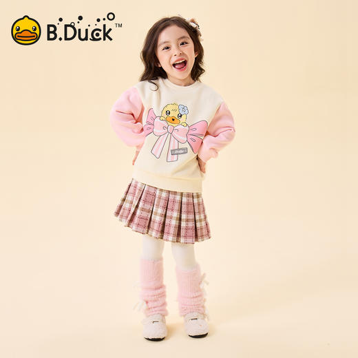 【抗菌加绒】B.Duck小黄鸭童装冬季圆领卫衣105-150 FF5631081 商品图1