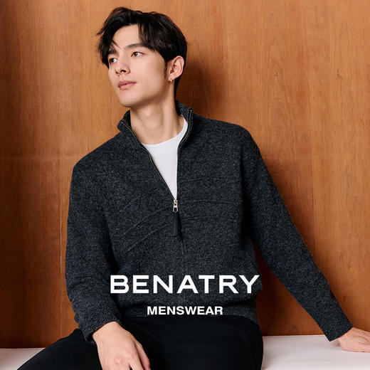 贝纳川秋季半开式立领套头毛衣ECT316005 商品图4