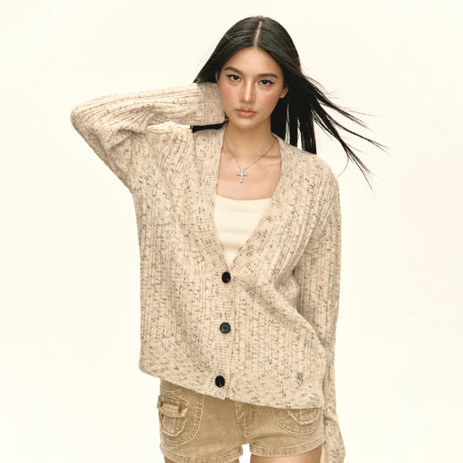 Ariseism 美式复古设计感开衫毛衣外套女秋季新款上衣 商品图2
