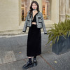 HR YJLY8675复古港风马甲半身裙套装气质减龄显瘦三件套 商品缩略图3