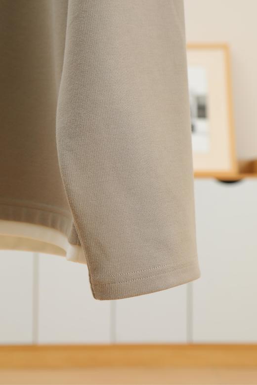 WOODSWOOL丛绒男装假两件肌理感长袖磨毛T恤 商品图7