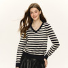 Ariseism 美式复古设计感条纹针织衫毛衣女秋季新款上衣 商品缩略图2