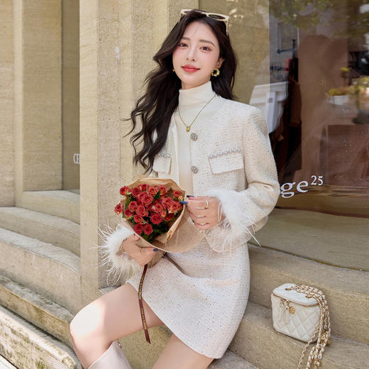 HR YJLY8670高级感小香风套装裙 商品图0