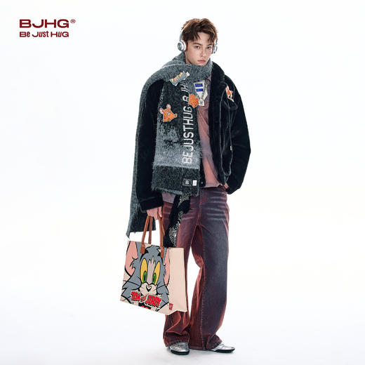 【猫和老鼠联名】BJHG不计后果潮流托特包男百搭通勤时尚手提袋女 商品图3