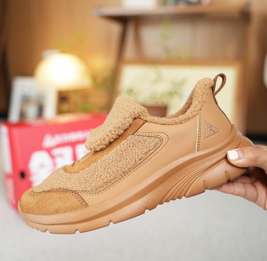 【轻便回弹】足力健 轻便保暖鞋25932006A 男款38-46码/女款35-41码 羊羔绒温暖包裹 商品图3