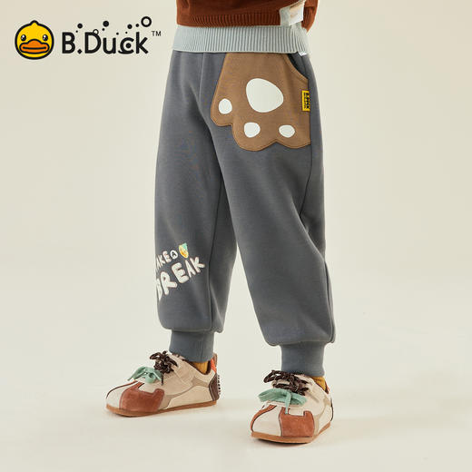 【加绒抗菌】B.Duck小黄鸭童装冬季针织长裤90-130 BF5673002 商品图0