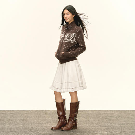 Ariseism 美式复古设计感费尔岛毛衣外套女秋季新款宽松上衣 商品图4